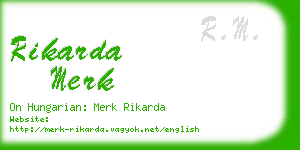 rikarda merk business card